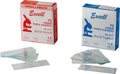 AIESI® Vetrini per microscopio portaoggetto con bordi molati senza banda  sabbiata dimensioni 26x76 mm (Confezione da 72 pezzi) : :  Commercio, Industria e Scienza